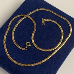 Elegant 2.2mm Gold Filled Necklace 16” Boomerang C Link GF VTG EDWARDIAN 4.4g