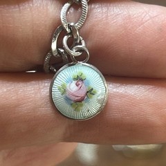 57. Vintage Silver 950 925 800 Mix 13 Dangle Charm Bracelet 7″, 22.8g