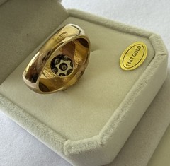 Vtg.14K Solid Yellow Gold Natural Mine Diamonds Cluster Heavy 10.18 gRing-Sz 7.5