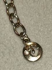 Vintage Swarovski Pearl Crystal Station Necklace Gold Tone Swan 16”-19” 1990’s
