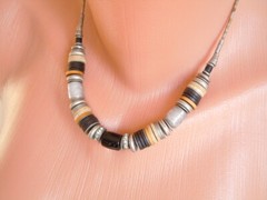 Longani Necklace With The Black Pearl Luxury Designer 41.4g/L: 15.4-16.7in