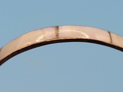 Vintage White Mother of Pearl Mosaic Bangle Bracelet Approximately 8″
