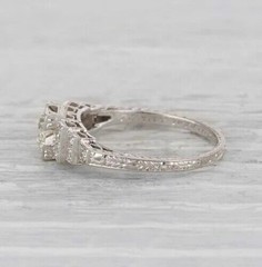 White Diamond 2.10 Ct Art Deco Vintage Wedding Ring 925 Sterling Silver