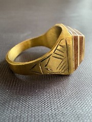 Vintage Moroccan Tuareg Brass Ring Berber Sahara Handmade Ring Brass Size 9.5 US