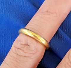 Original 22 KARAT SOLID GOLD Deco Wedding Band Size 7 Anniversary Ring 6.31 Gram