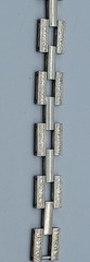 Sterling Silver Modernist Link Bracelet 16g Geometric Rectangular Links Vintage