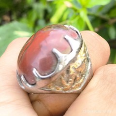 vintage ring agate fire blood stone rare antique gemstone indonesia dukun big