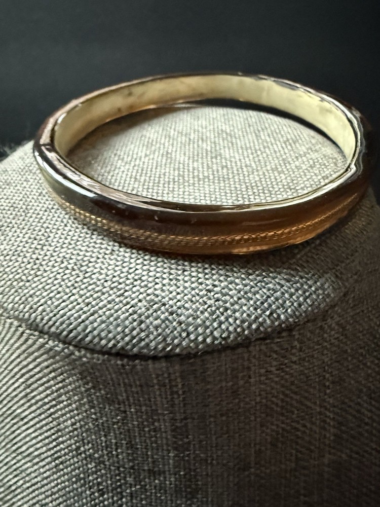 Vintage Lucite Acrylic Bracelet Brown Mod Stackable MCM Retro Minimalist Career