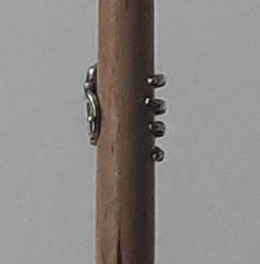 Ukraine Sterling 925 Silver Ag Earring on Ear Cartilage Hand skeleton bones Ukra