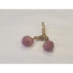 Juicy Couture Pink Cherry Charm Vintage Y2K Jewelry Pave Crystal