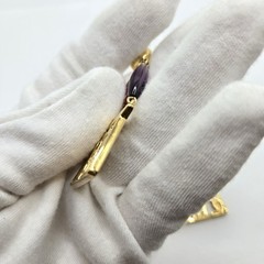 VTG JACKIE COLLINS Egyptian Revival Panthers gold tone designer runway Earrings