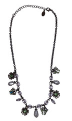 Vintage Carol Lee Charm Costume Jewelry necklace Pearls Flowers & Butterflies