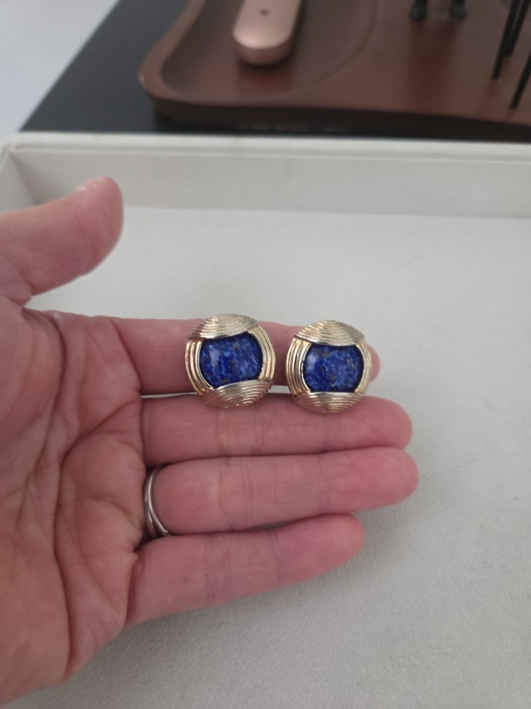 Vintage Les Bernard Gold-Tone Statement Earrings