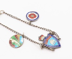 BMCO 925 Sterling Silver Vintage Bahamas Enameled Tourist Bracelet BT10094