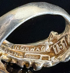 Ragnar Skalstad Norway Design 151 Sterling Silver Sculptural Ring Size 8.5 Adj.