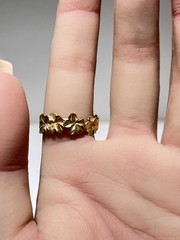 Antique Vintage 14 Karat Yellow Gold & Weighs 3.1 Grams Flower Ring Size 7
