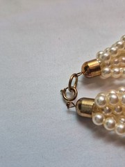 Vintage Six Strand Faux Pearl Necklace