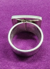 Sterling Silver Mother Of Pearl Ring Solid 14g Vintage Size 8 – 8.5