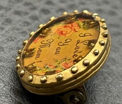 Maximal Art ‘I Love You Mom’ Floral Rhinestone Victorian Style Brooch Pin