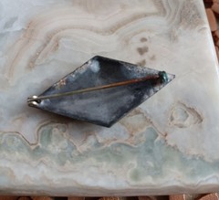 Vintage Art Deco,Diamond-Shaped Metal Brooch for Unisex Adults