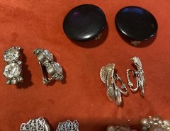 Lot Of Vintage Clip On Earrings Lot 14 Pair Lot Clip Screw Back Earrings Lot