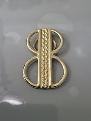 Vintage Gold Tone Scarf Ring French Style Hinged Clip M39
