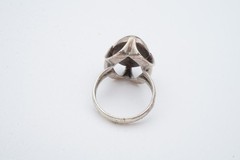 Vintage Taxco Mexico Sterling Silver 925 Turquoise Ring Size 9.75