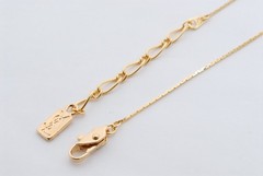 Yves Saint Laurent Vintage YSL Rhinestone Pendant Necklace Gold Tone Adjustable