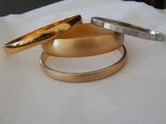 Lot of 4 Vintage Monet Bangle Bracelets