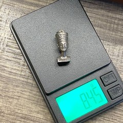 Vintage 800 Sterling Silver Egyptian Queen Nefertiti Heavy Pendant Charm