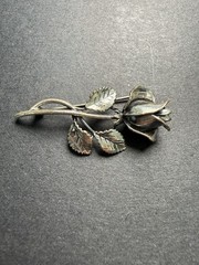 Rare estate Find Sterling Silver 925 Sarah Coventry Rose Floral Brooch
