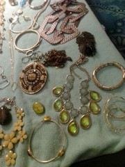 Junk Drawer Lot Vintage Estate 3.9 Lbs All Wearable