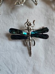 Lot of 4 Misc. Brooches, Dragonfly, Flower and etc. #AA