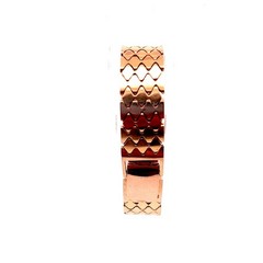 1940s Nastix 14 Karat Rose Gold Ruby and Diamond Covered Watch Bracelet