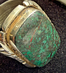 Sterling Silver Ring, Authentic Eilat Stone Ring-Size. 7.25