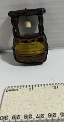 VTG Wishing Well Brooch Hand Carved Solid Wood With Hanging Bucket lucite Bricks