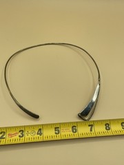 JAMES ROCKWELL Modern Art VINTAGE Open Choker Necklace Brass Signed