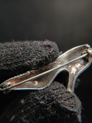 Sterling Silver 925 FAS Art Deco Marcasite High Heel Brooch