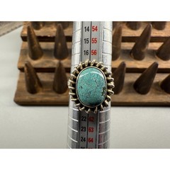 Vintage Style Turquoise and Sterling Silver Ring Sz 8.5