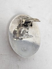 Oval Sterling Silver Sarah Coventry Styled Clip On Earings