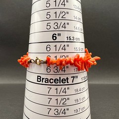 Vintage Coral Bracelet Orange Red Natural Boho