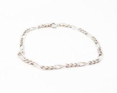 925 Sterling Silver Shiny Polished Petite Curb Link Chain Bracelet BT4516