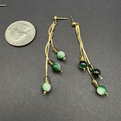 Vintage to Now Dangle Drop Earrings Lot of 5 Gold Tone Pierced Ear Post Back