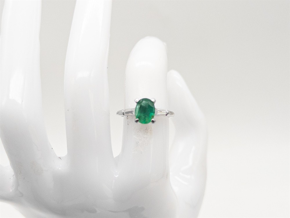 Vintage 1940s $5000 2.30ct Colombian AAA+++ Emerald Diamond Platinum Ring 5g