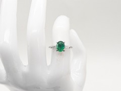 Vintage 1940s $5000 2.30ct Colombian AAA+++ Emerald Diamond Platinum Ring 5g