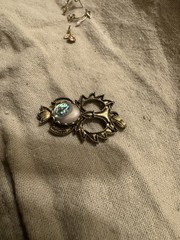 Abalone Inlay Owl Pendant 1-1/8″ Tall