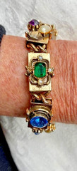 Vintage bracelet,link style, varied,silver tone w/some wear PRICE REDUCED