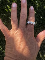 1920’s Antique Deco Old European Cut Diamond Platinum Bezel Milgrain Ring