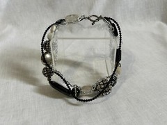 Chunky 80s Statement Necklace Glass Metal & Plastic Beads
