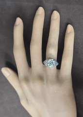 Platinum Vintage Filigree Engagement Ring 2.78ct. Natural Old Mine Diamond GIA